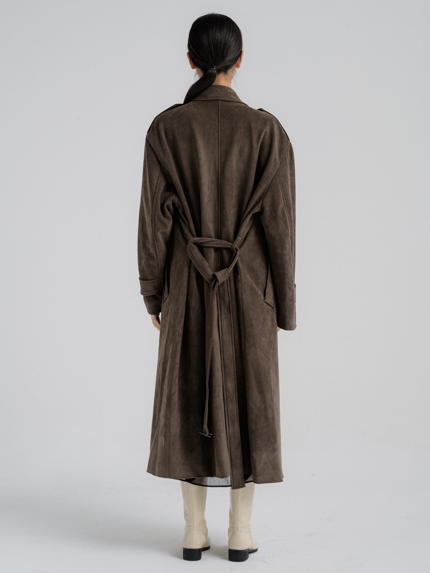 SUEDE TRENCH COAT