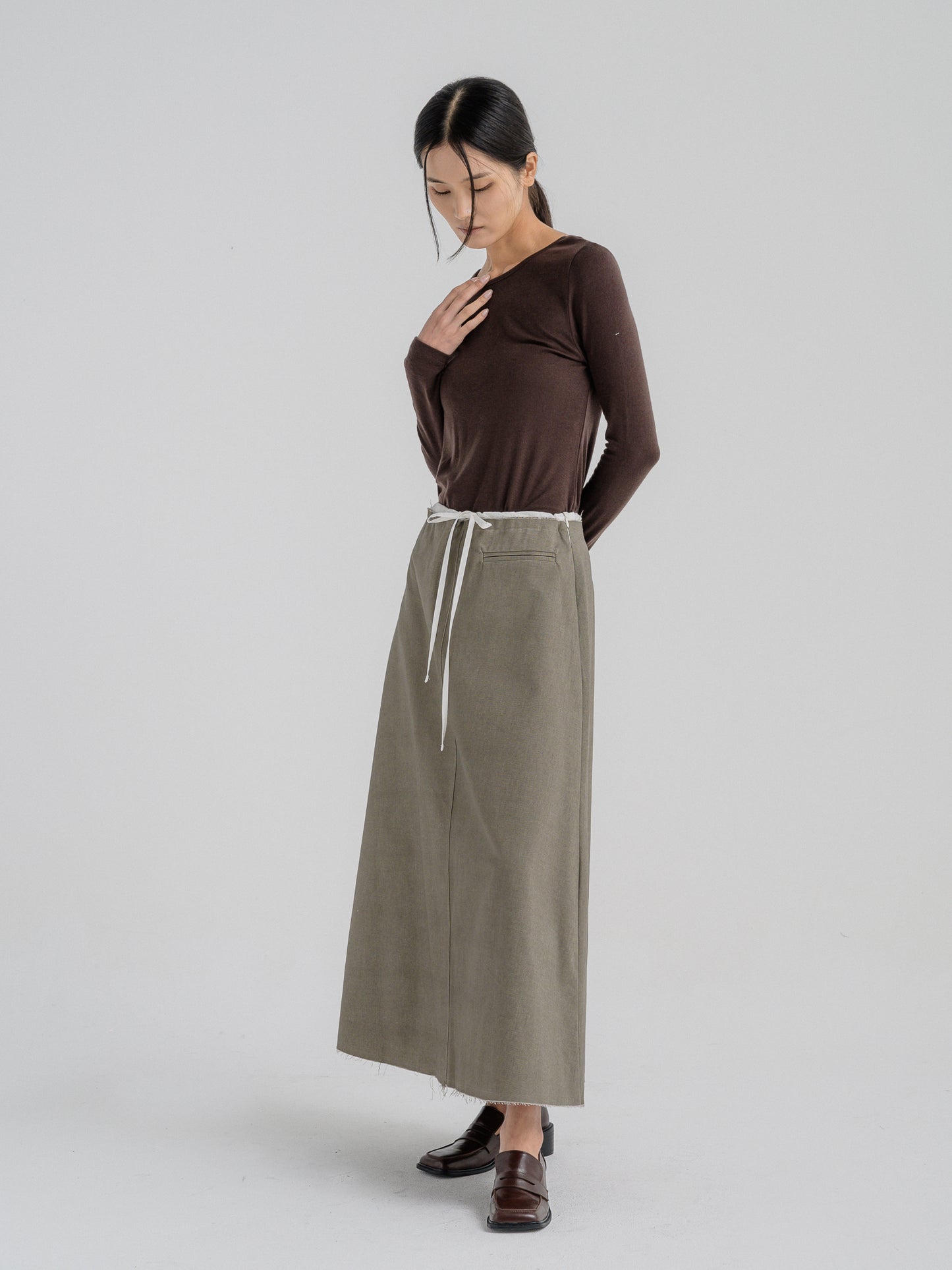 OPEN BACK BROWN TOP