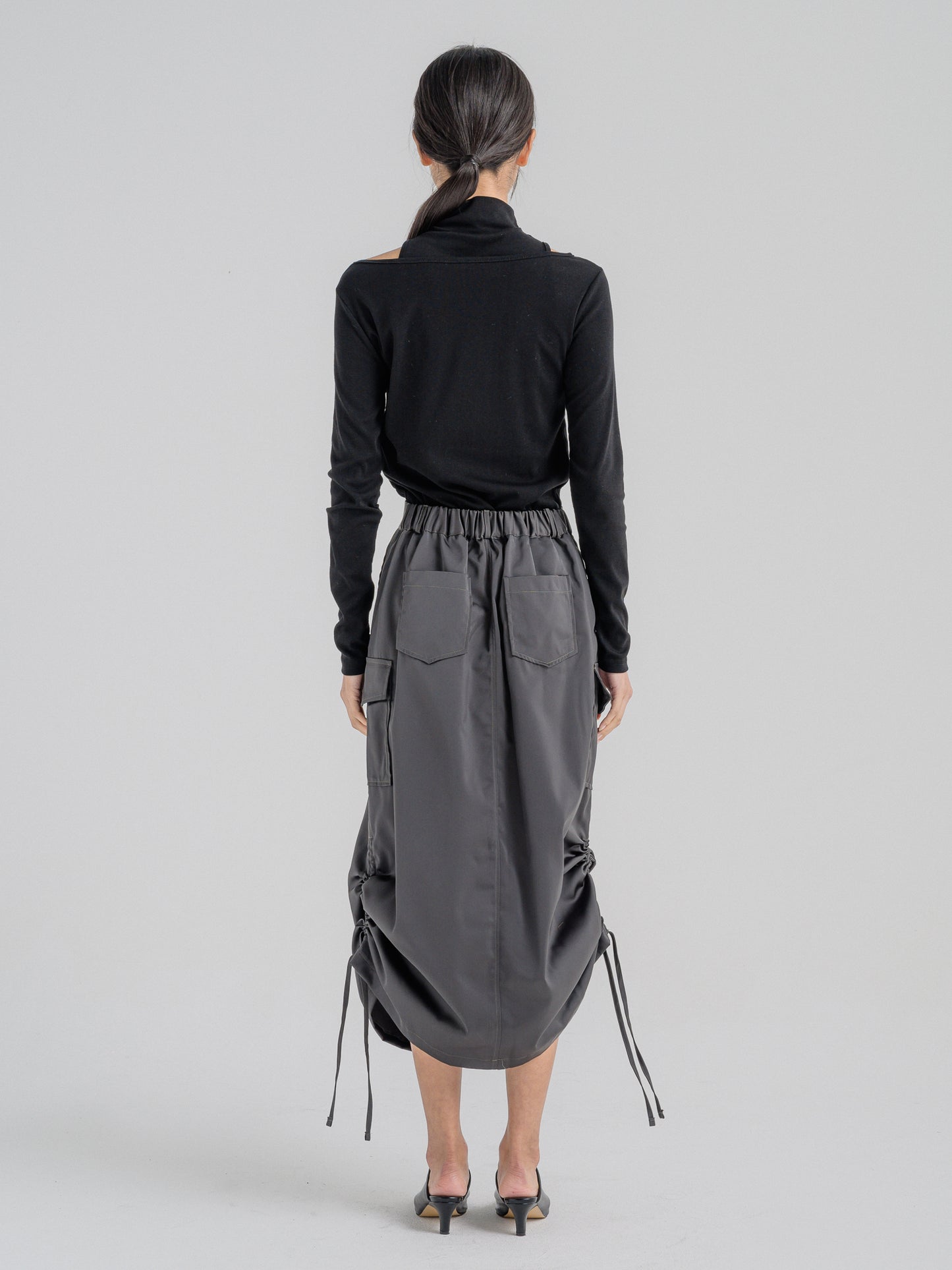 METALLIC CARGO SKIRT