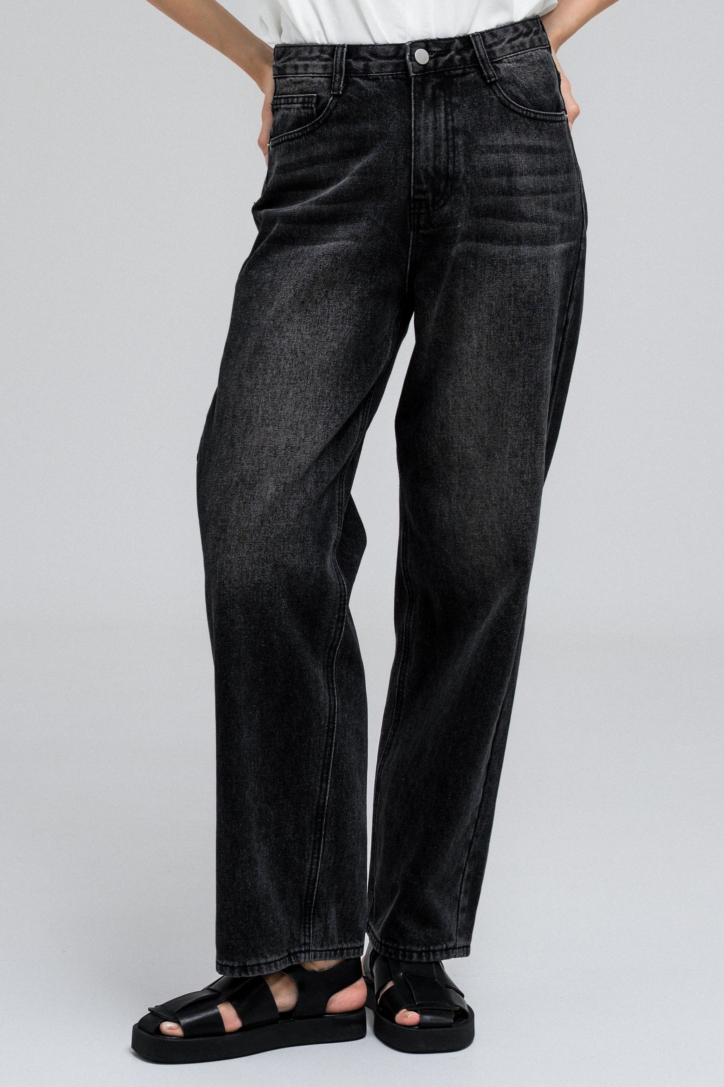 ANYA BLACK WASHED DENIM
