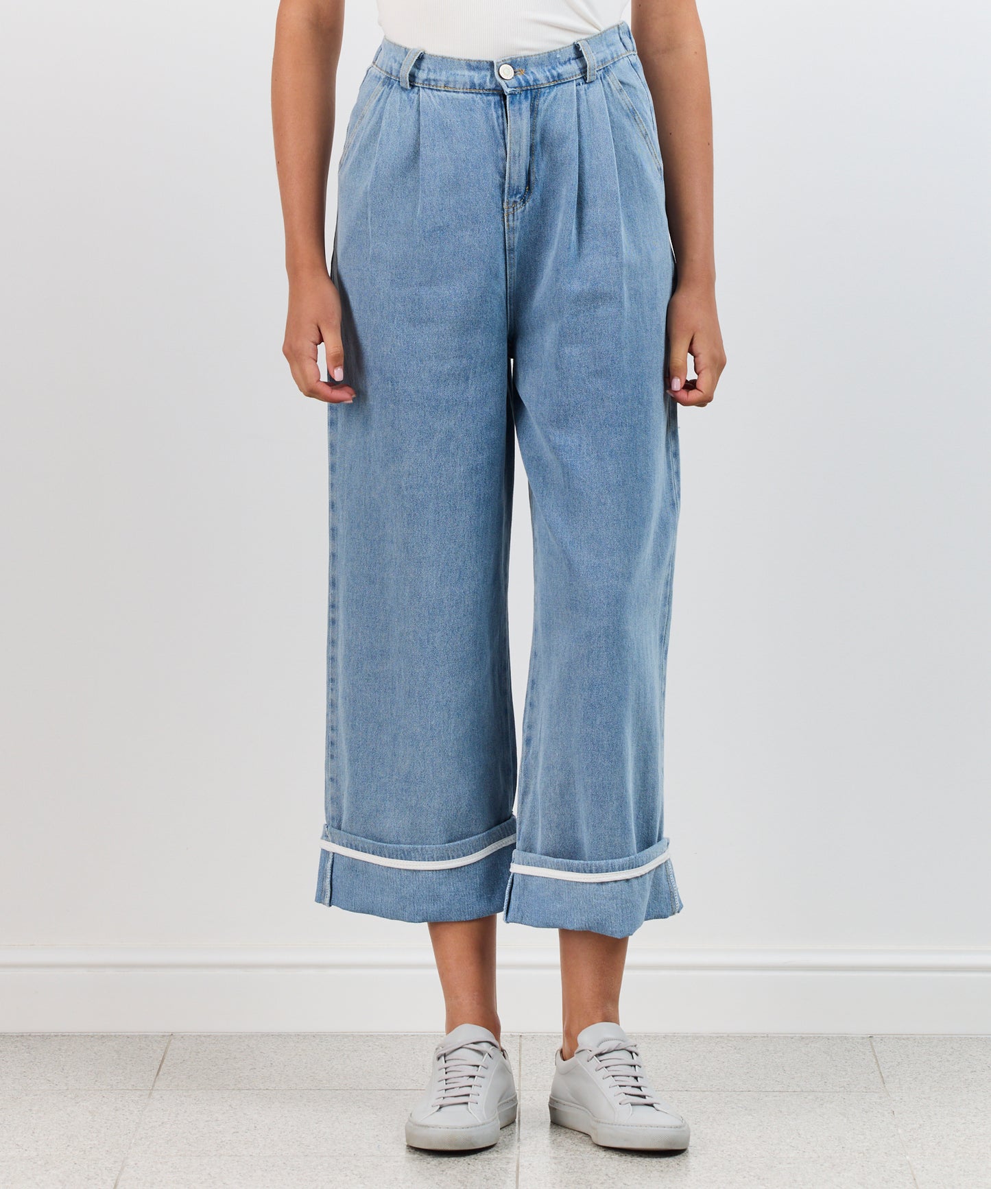 LIANNA SET LIGHT DENIM CROPPED