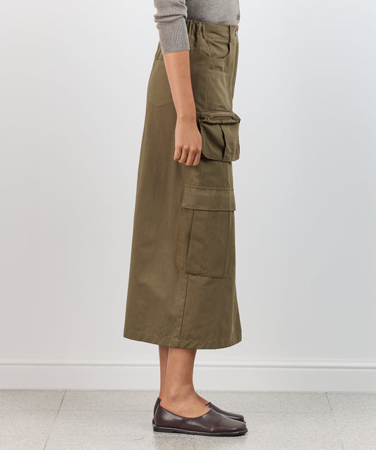 KHAKI CARGO SKIRT