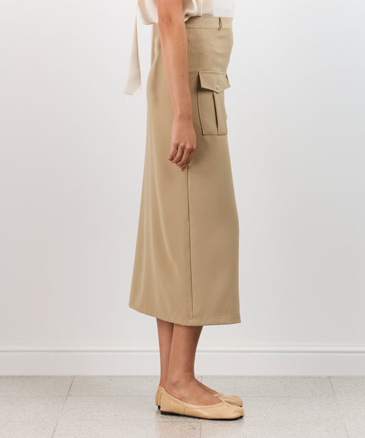 BEIGE CARGO SKIRT