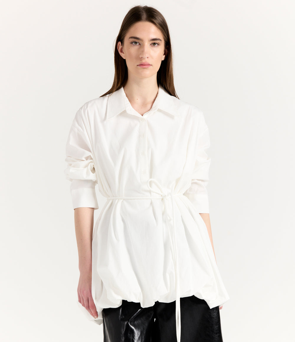 BALLOON BELTED SHIRT