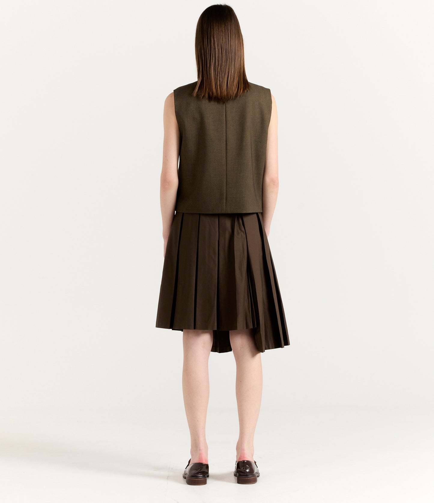 PLEATED ASYMMETRIC SKIRT