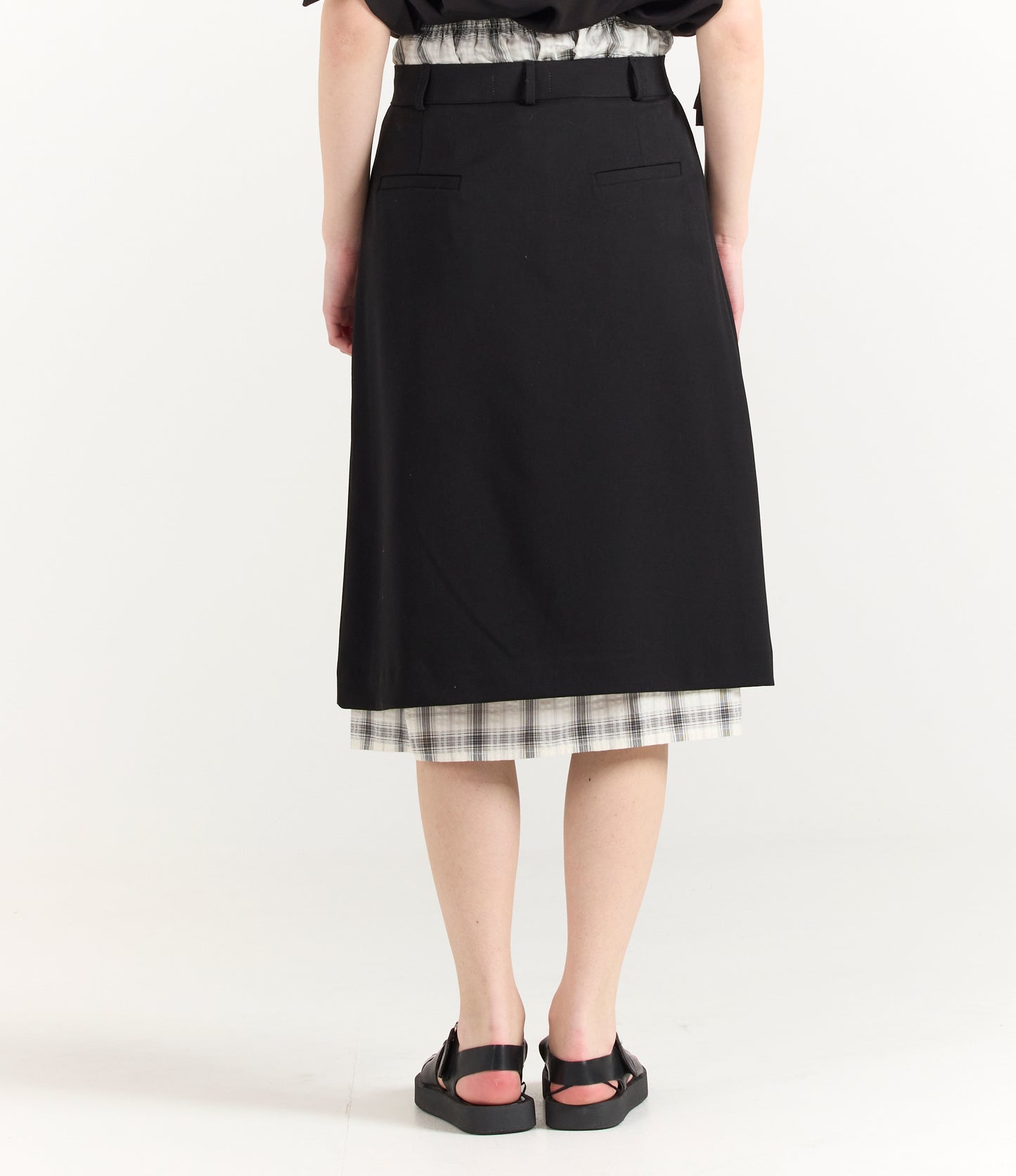 CHECKERED LAYER SKIRT