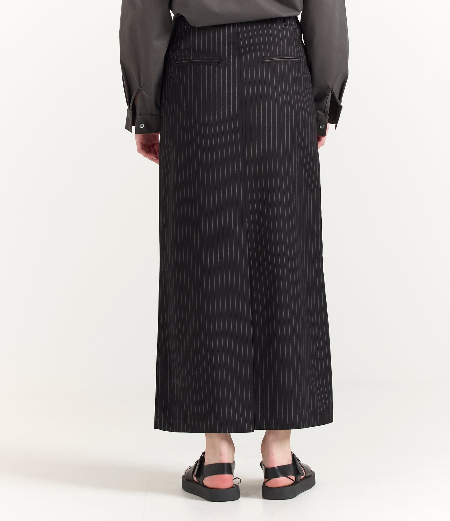 PINESTRIPE FLIPPED SKIRT