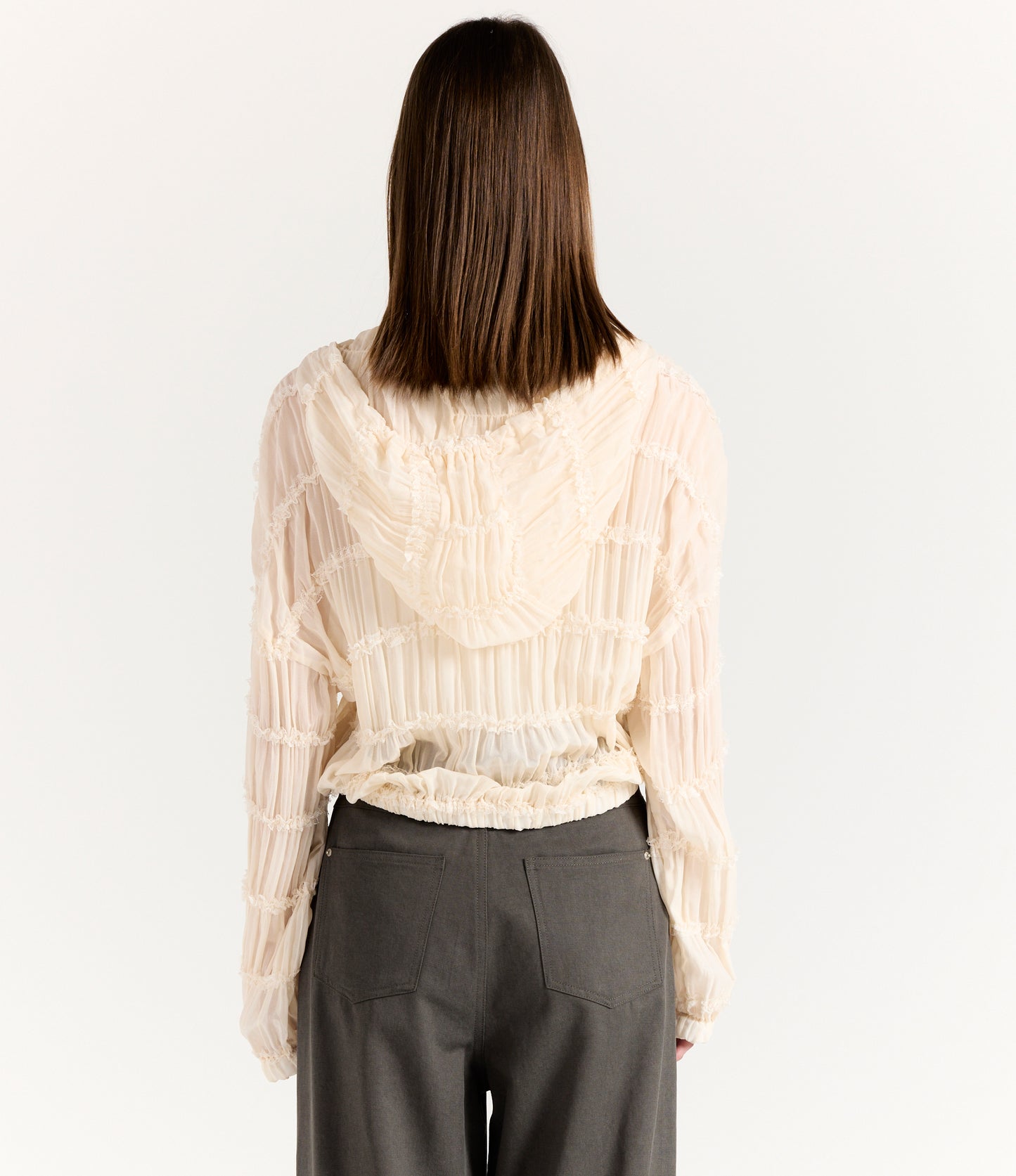 CRINCLED DISTRESSED CARDIGAN