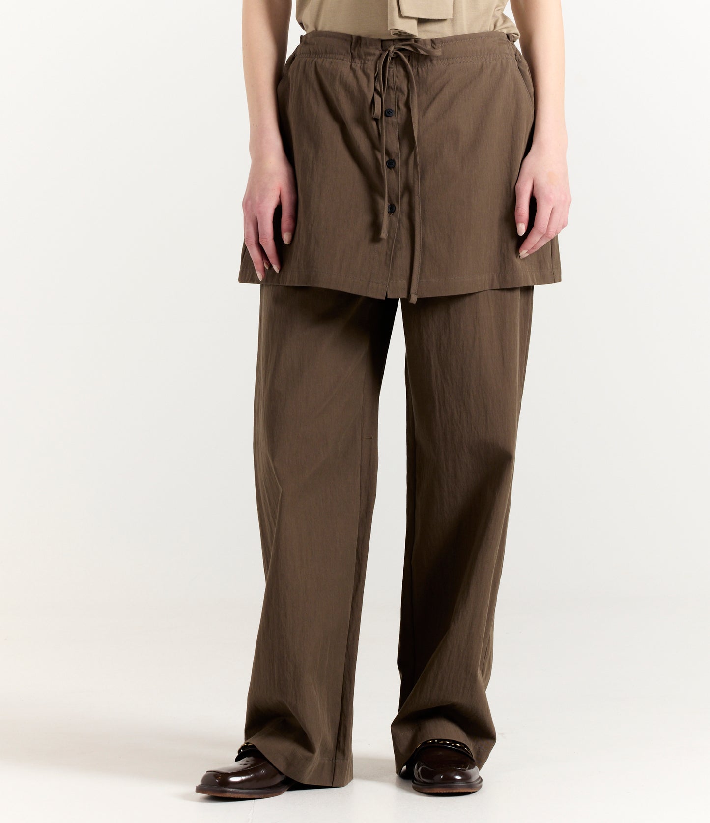 BROWN SKIRT-PANT