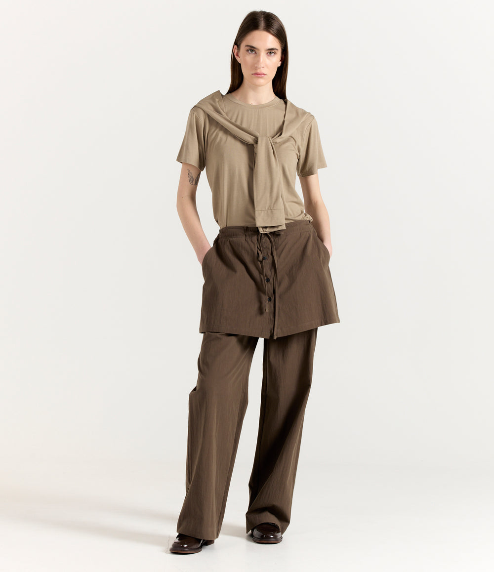 BROWN SKIRT-PANT