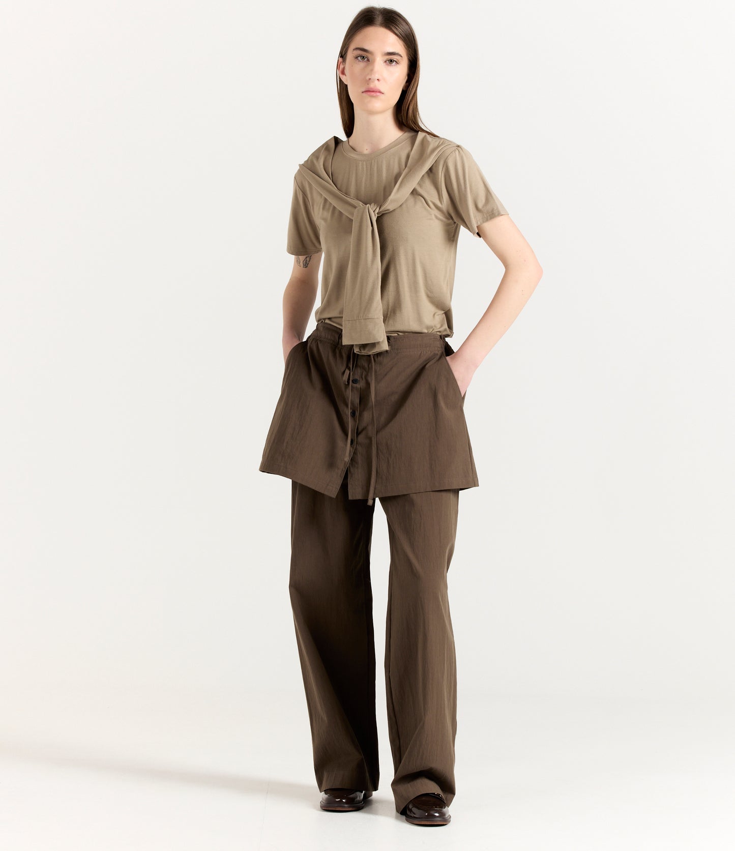 BROWN SKIRT-PANT