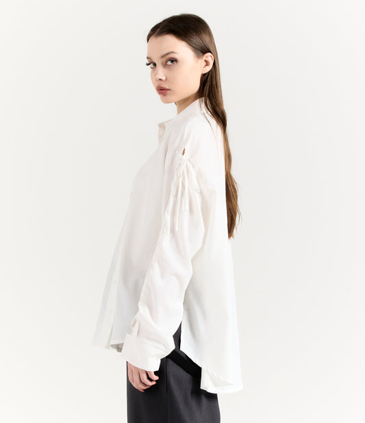 CINCHED SLEEVES SHIRT