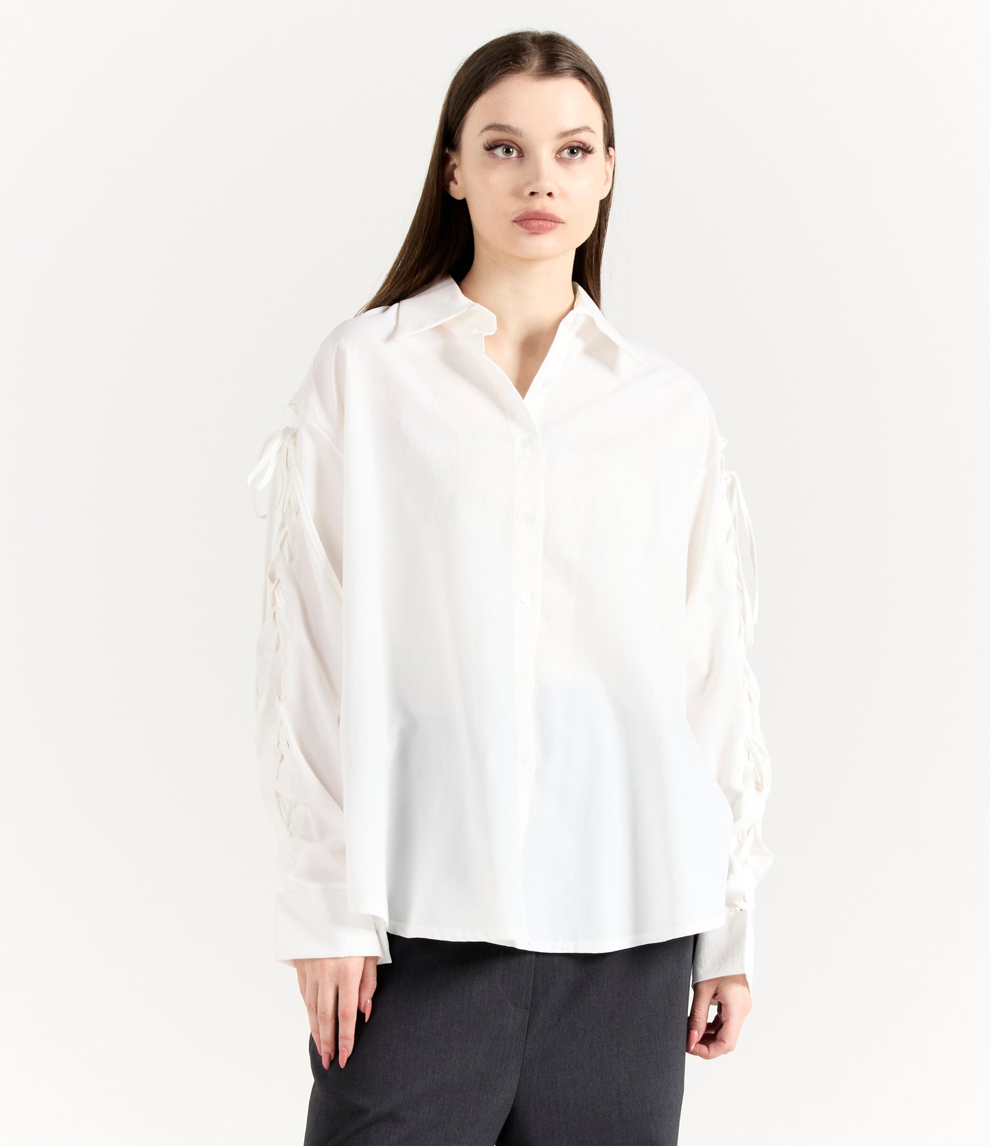 CINCHED SLEEVES SHIRT