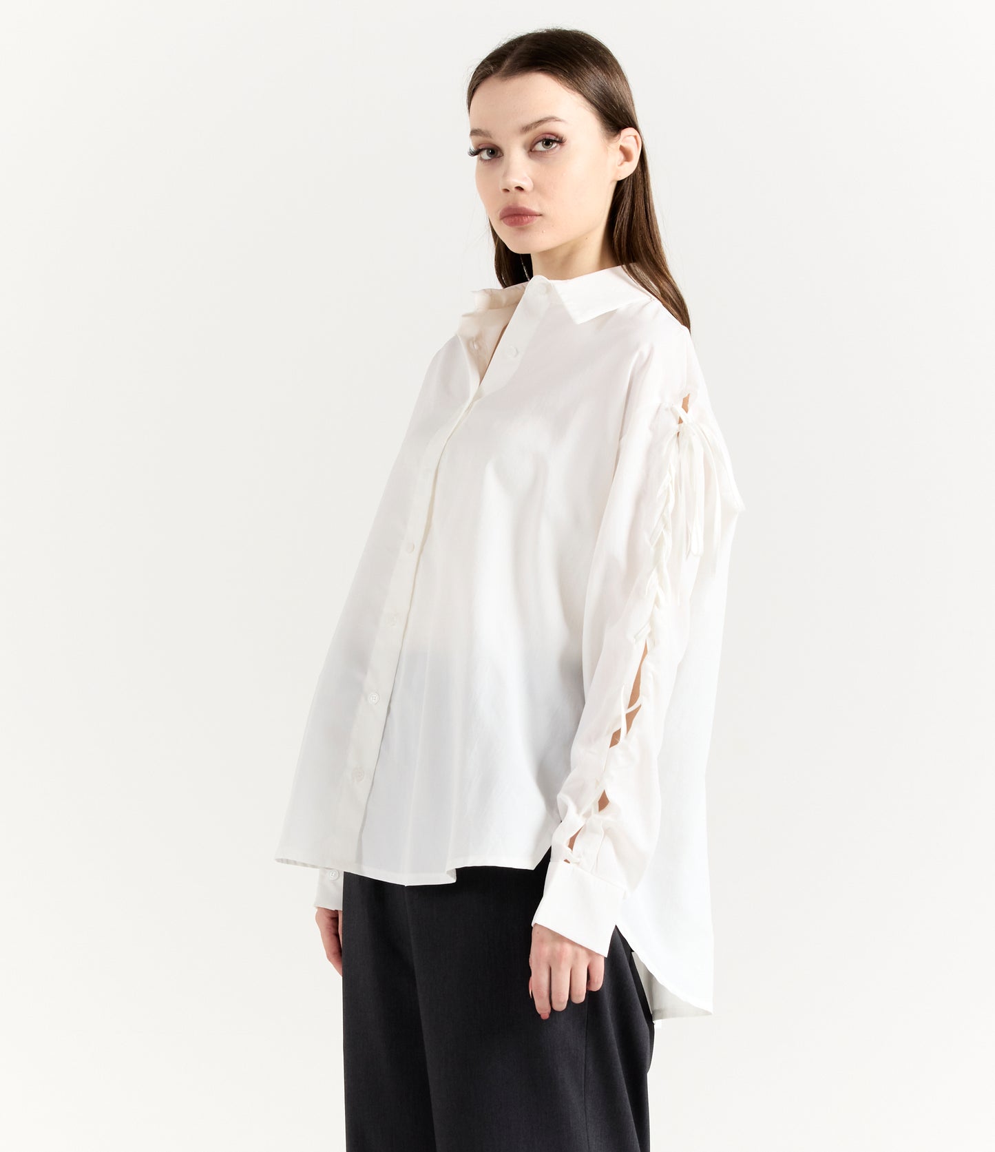 CINCHED SLEEVES SHIRT