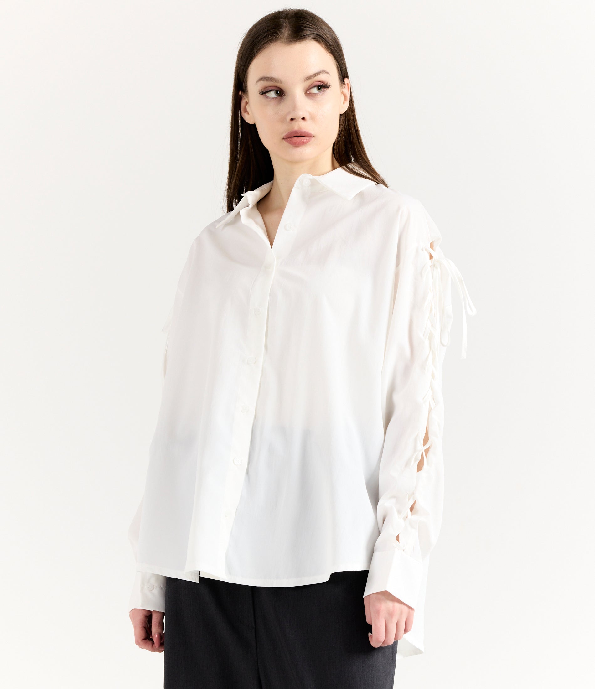 CINCHED SLEEVES SHIRT