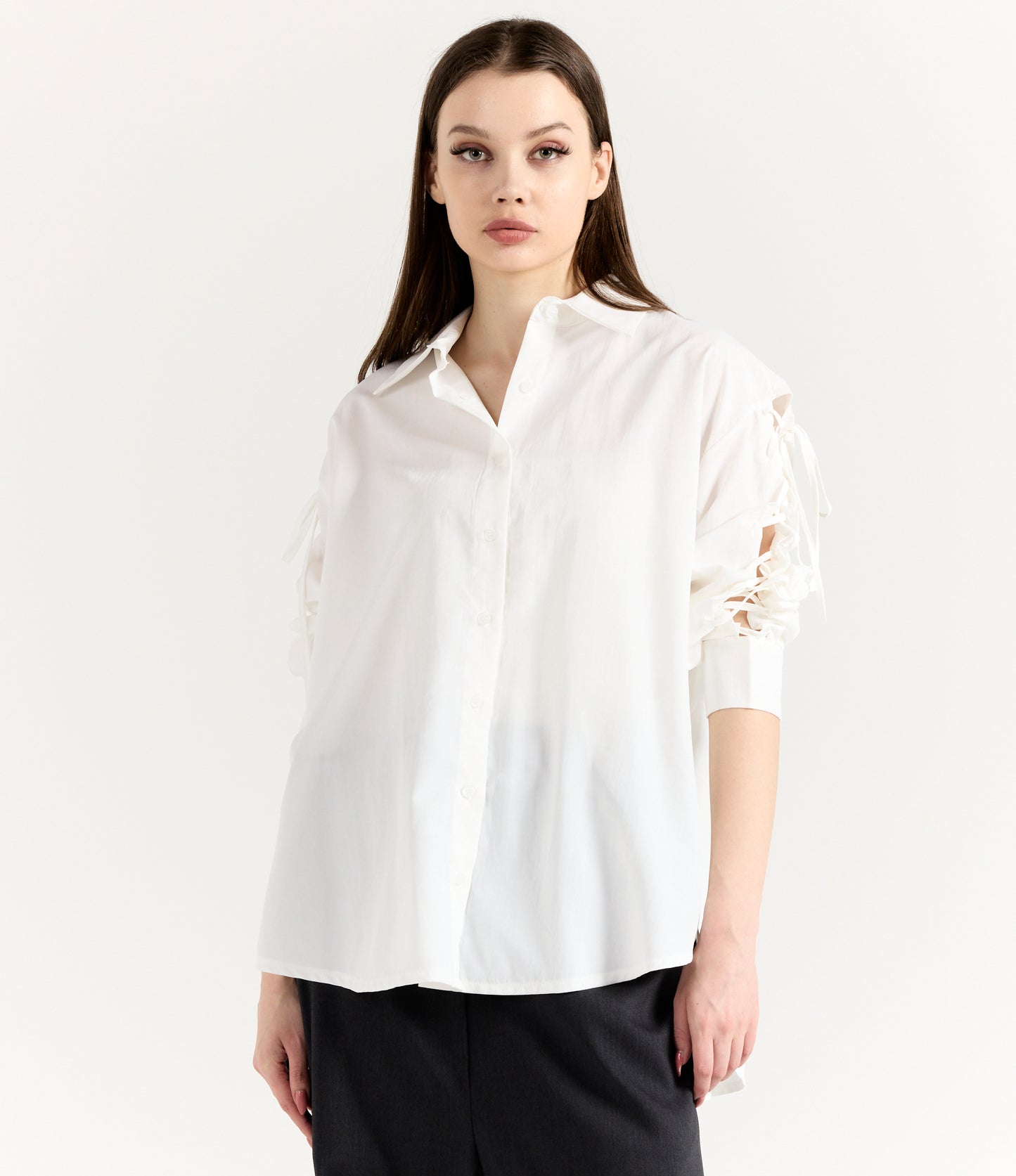 CINCHED SLEEVES SHIRT