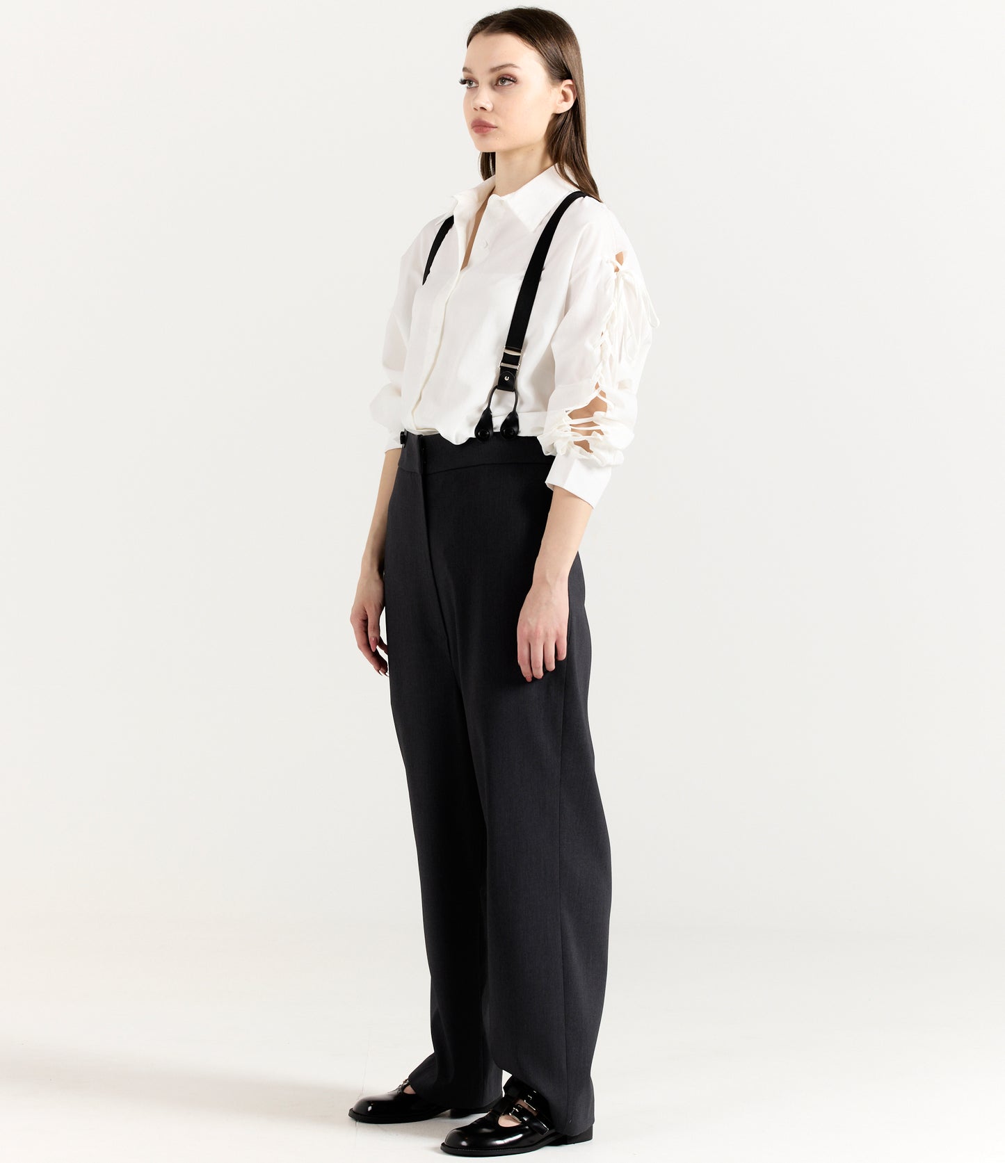 SUIT PANTS WITH SUSPENDERS