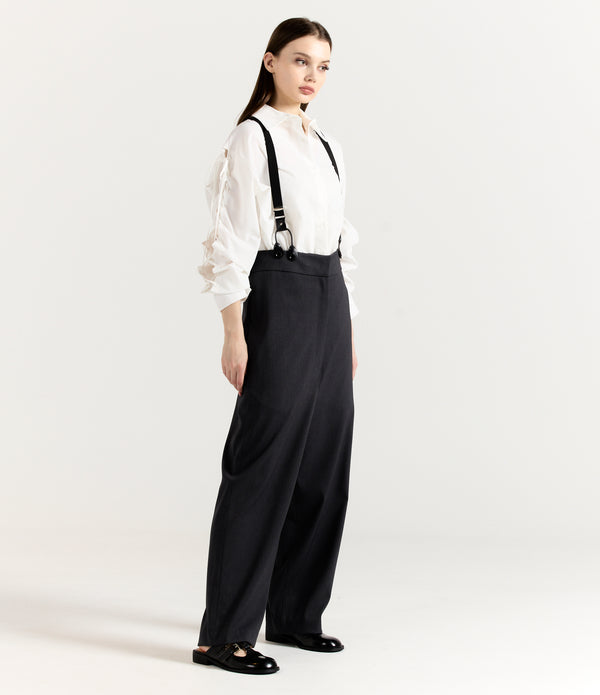 SUIT PANTS WITH SUSPENDERS