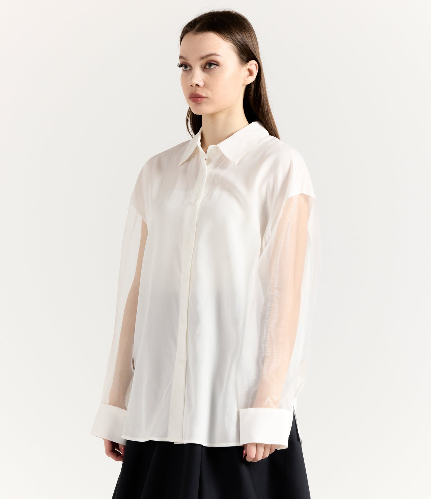 SHEER SLEEVES SHIRT