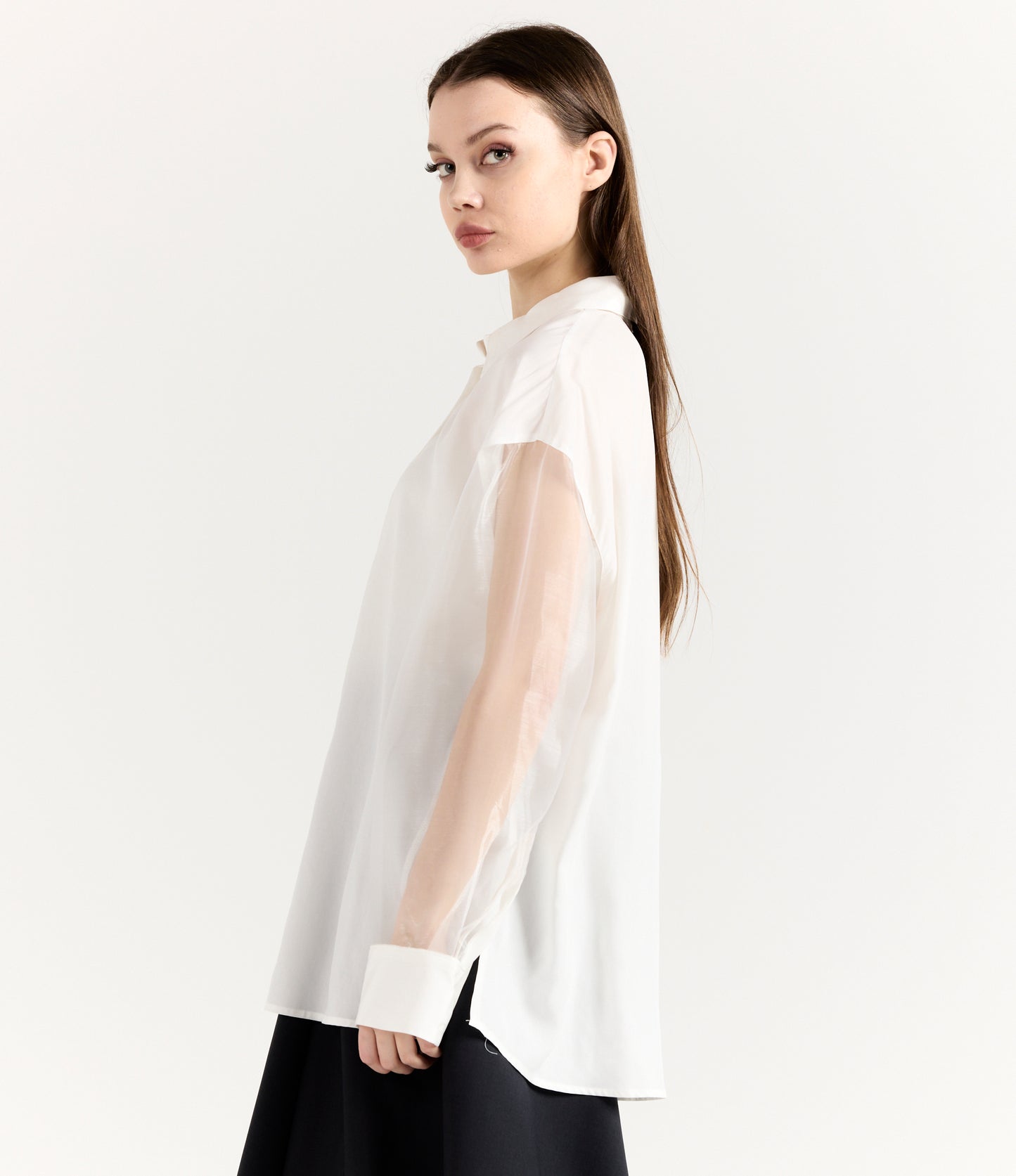 SHEER SLEEVES SHIRT