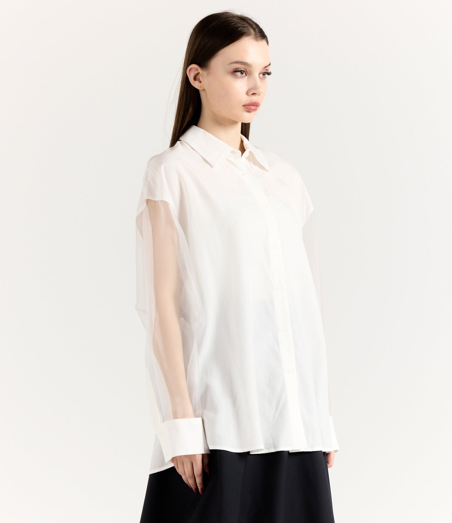 SHEER SLEEVES SHIRT