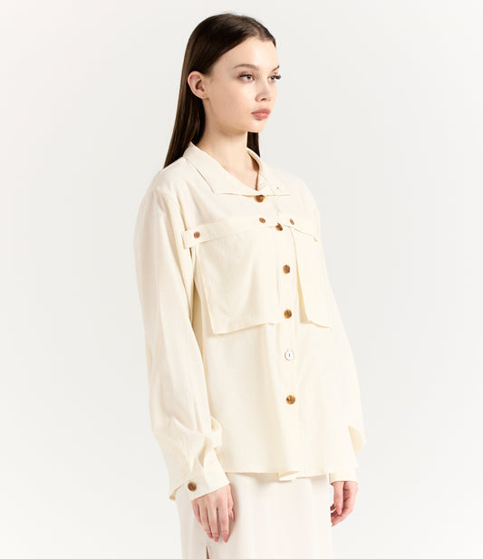 IVORY OVERSIZE SHIRT