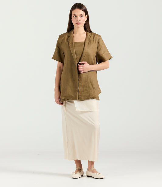 LINEN CAMI BLAZER SET