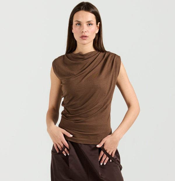 ORLY DRAPED TOP