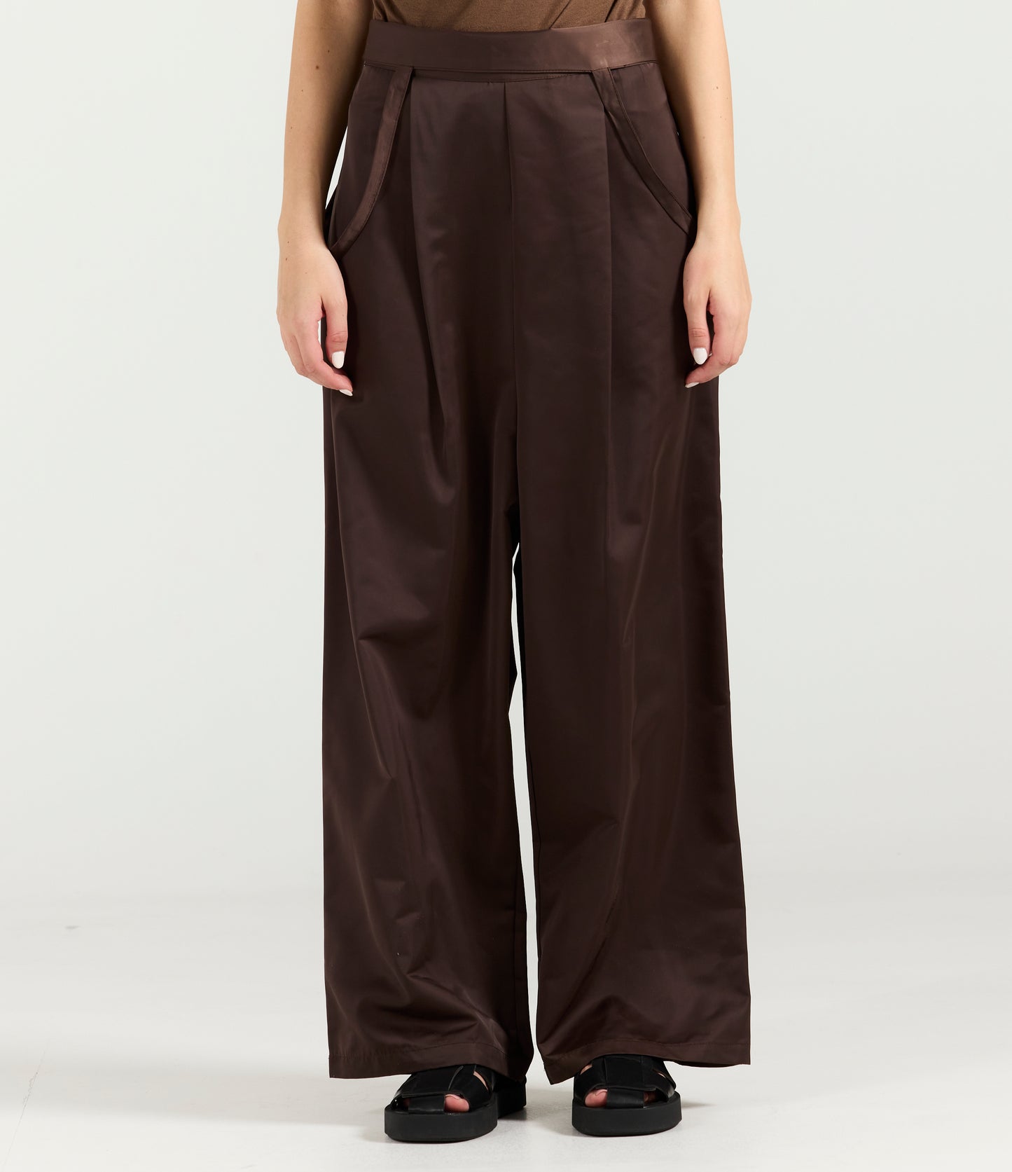 SILK BROWN PANTS