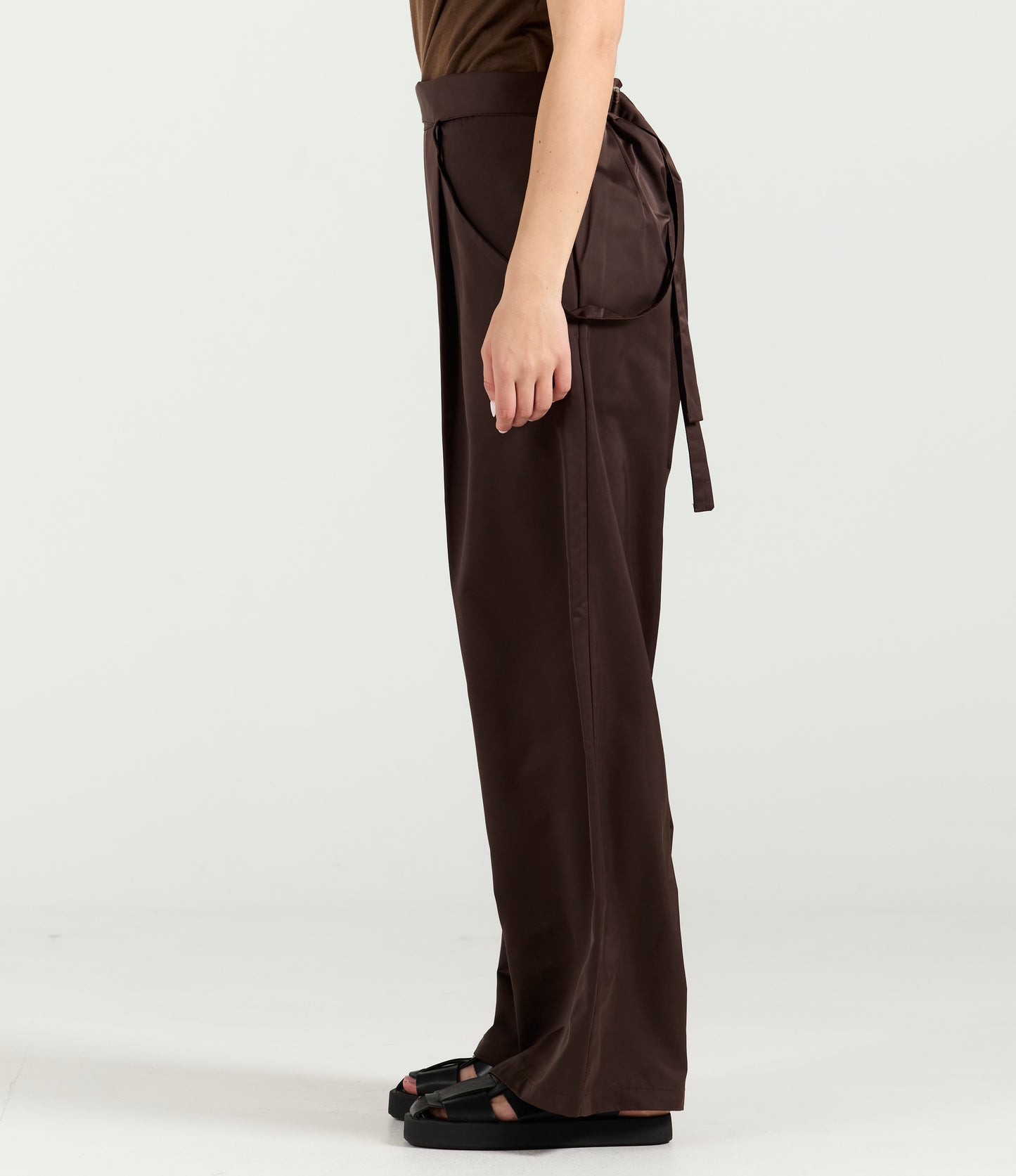 SILK BROWN PANTS