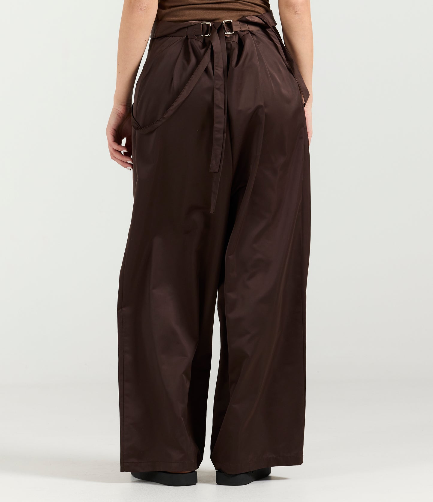 SILK BROWN PANTS