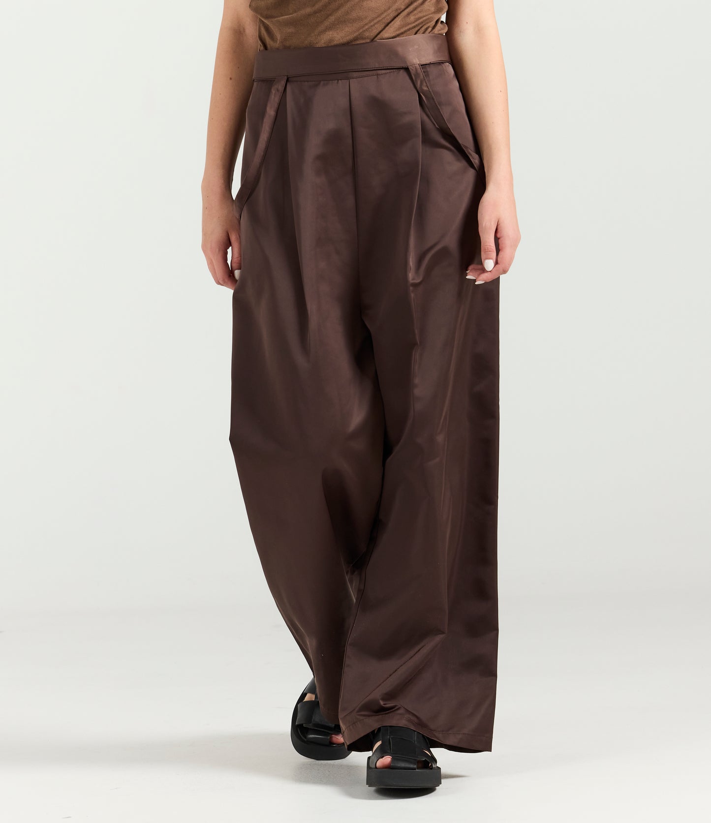 SILK BROWN PANTS