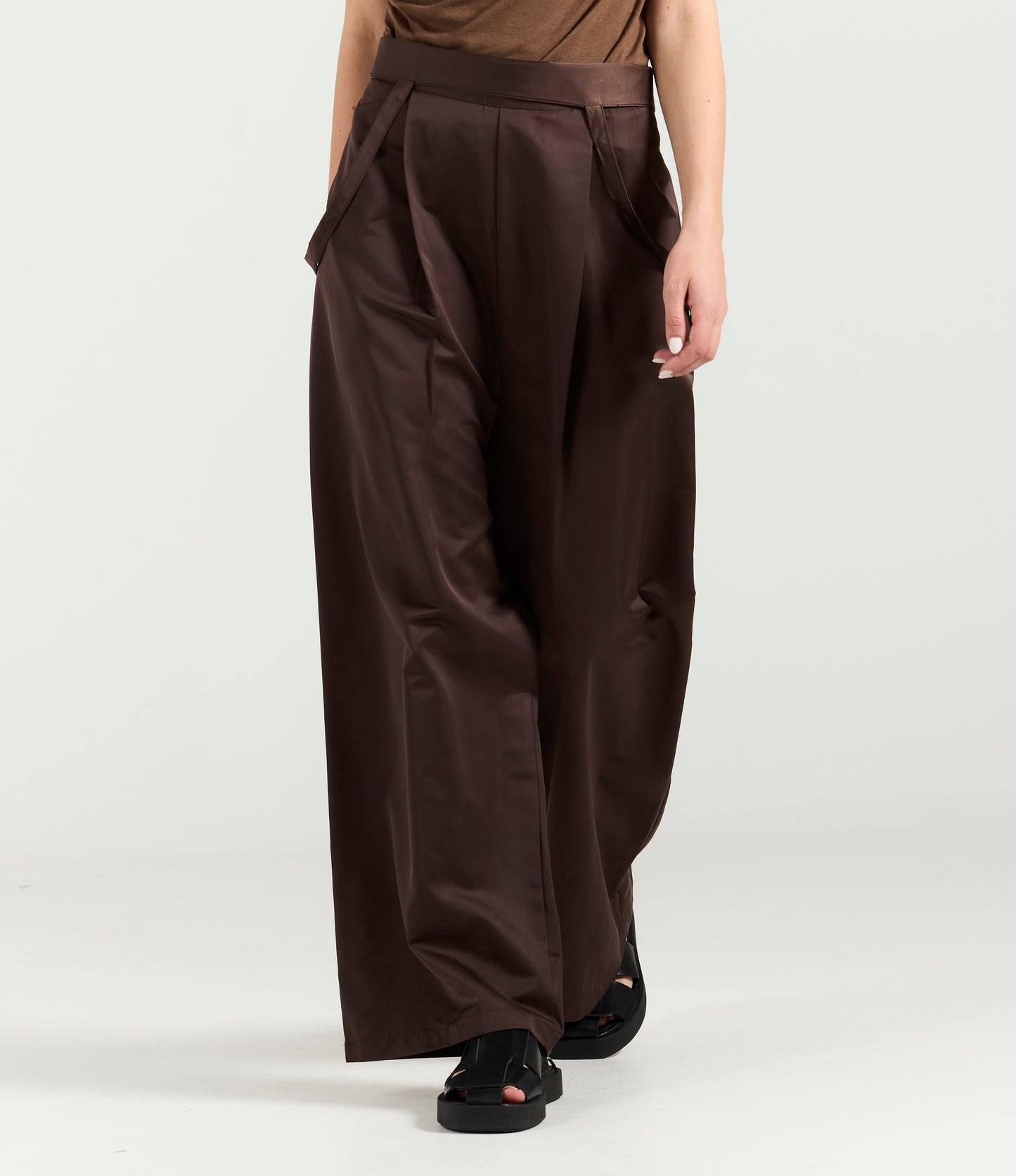 SILK BROWN PANTS