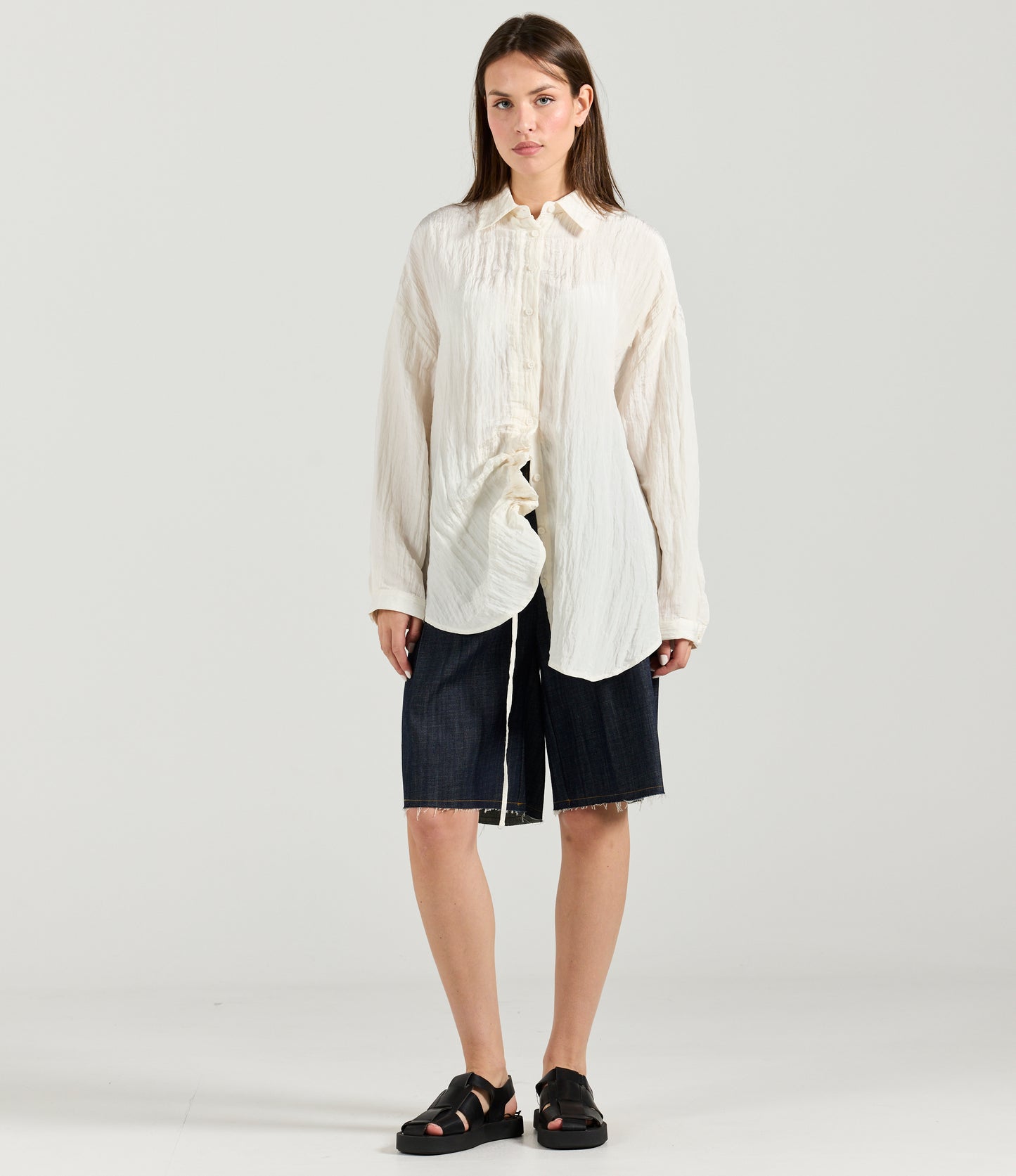 CINCHED-FRONT SHIRT