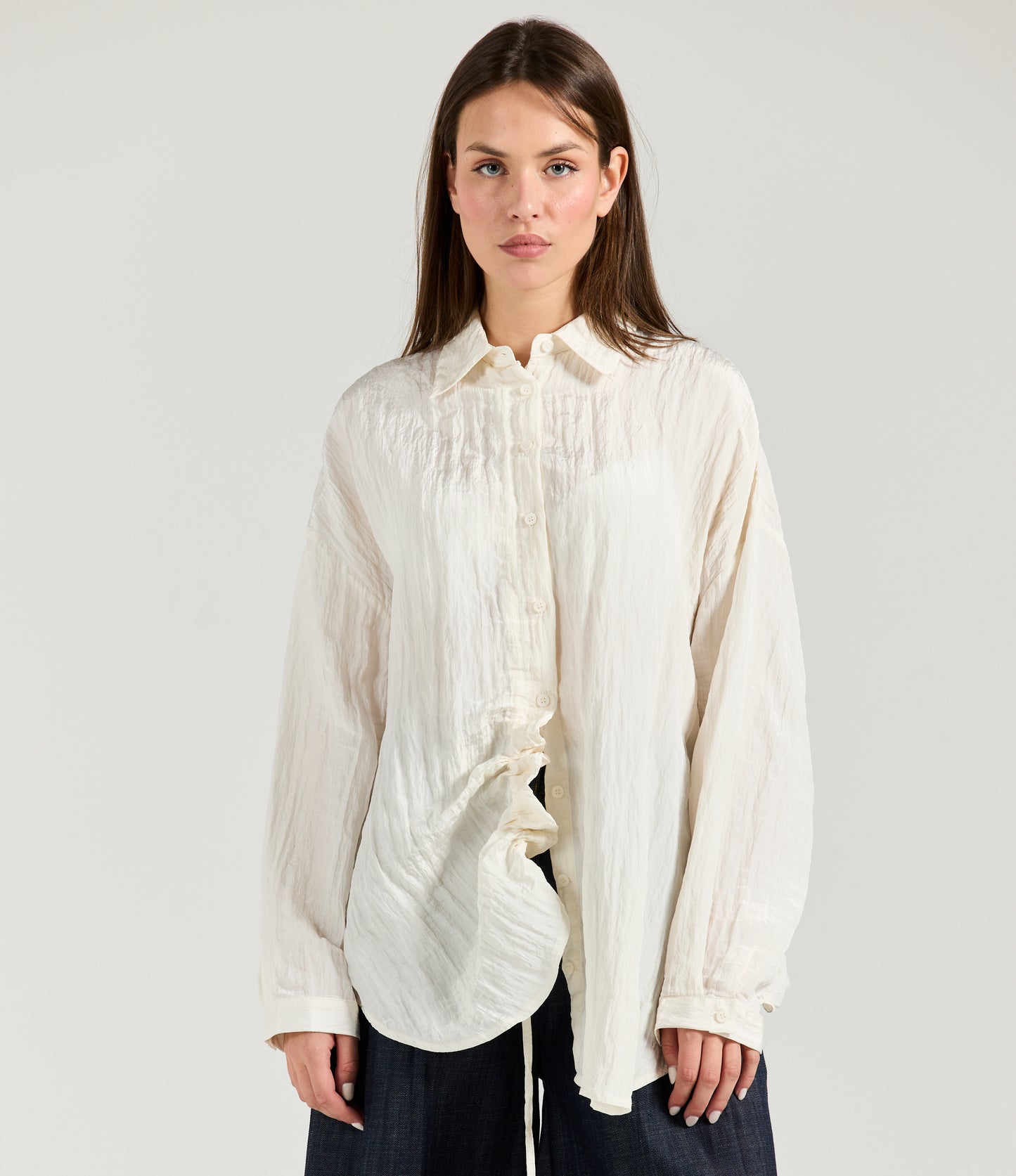 CINCHED-FRONT SHIRT