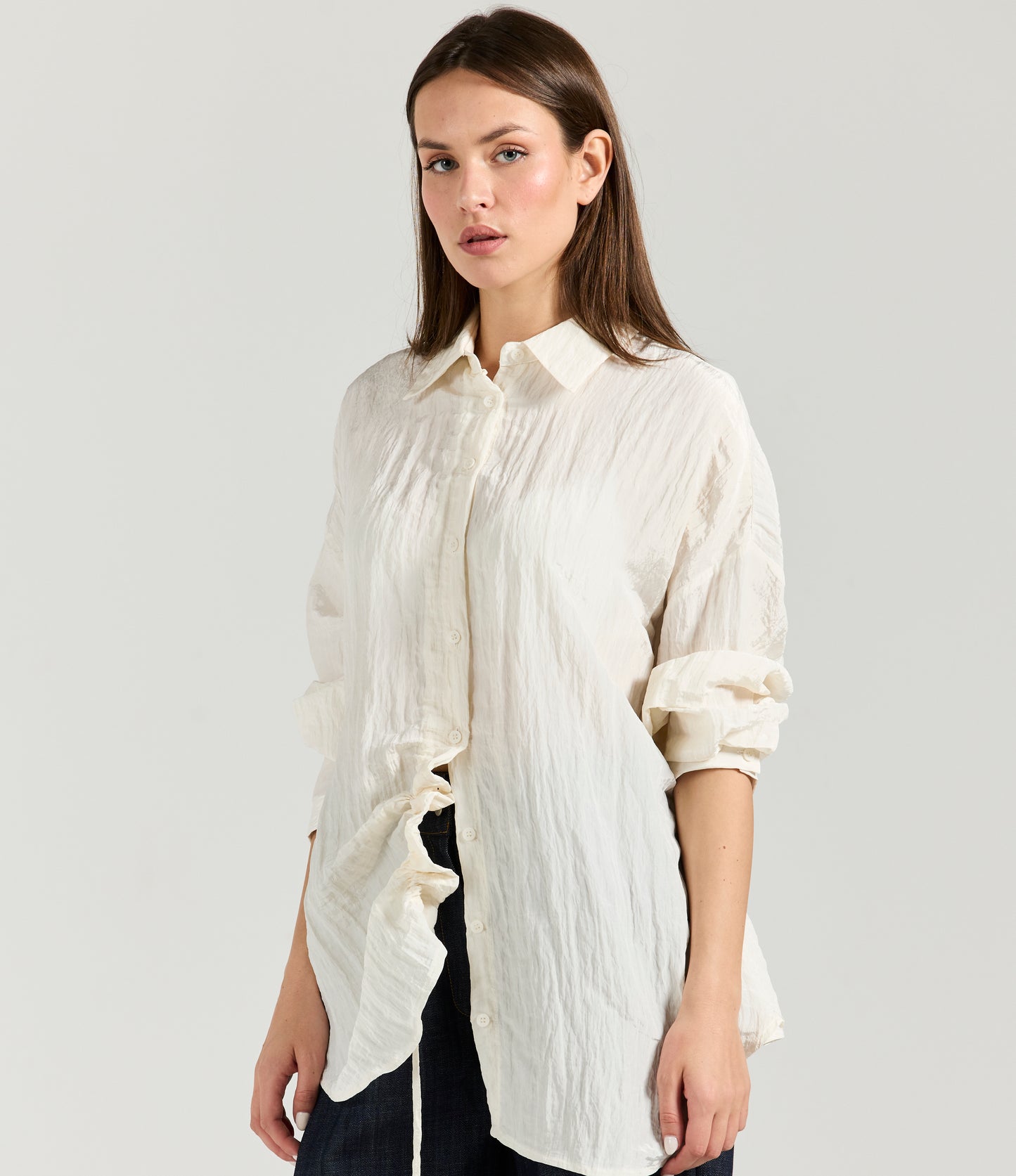 CINCHED-FRONT SHIRT