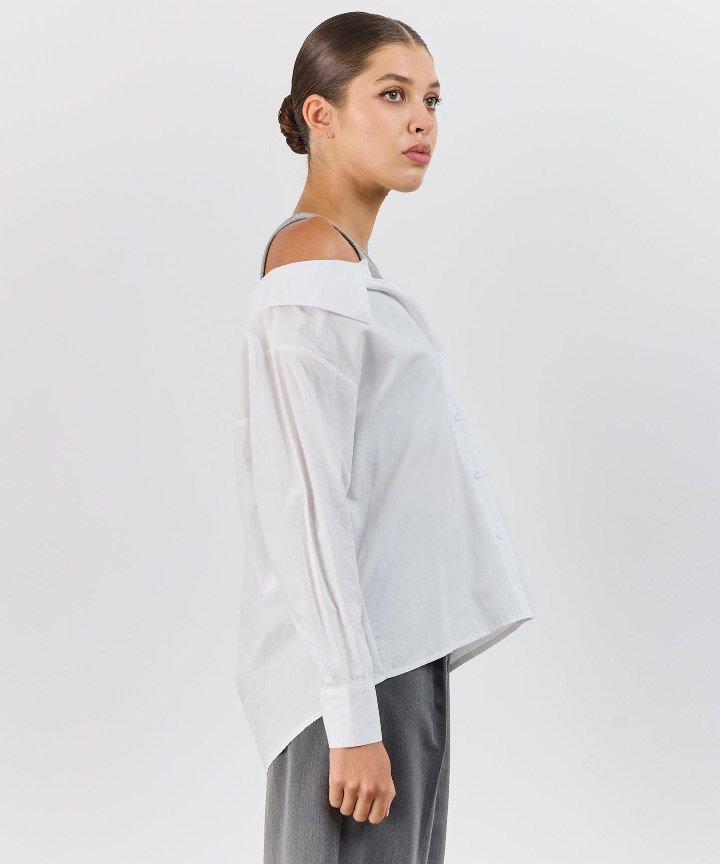 DRAPED LAYERED SHIRT