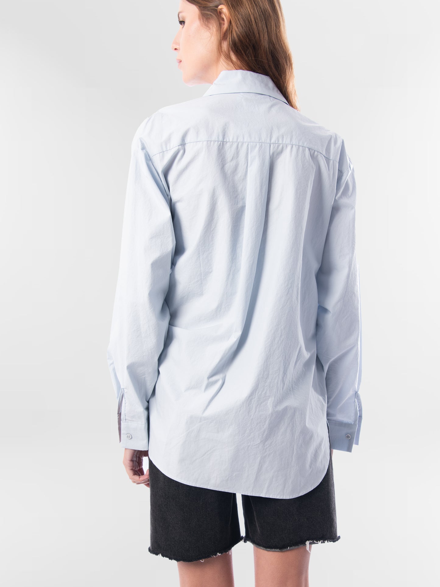 WRAP AROUND SKY BLUE SHIRT