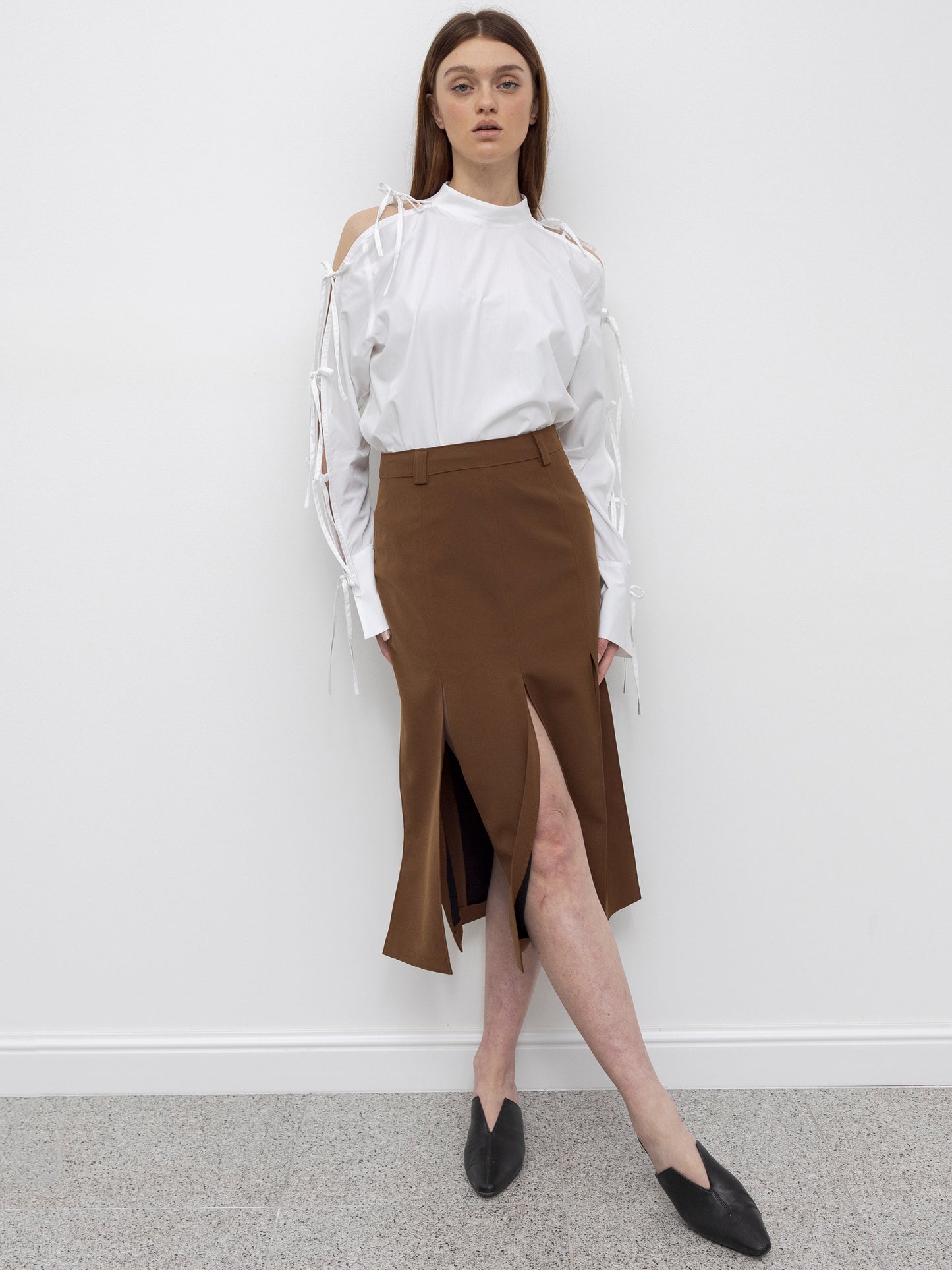 COPPER SLITS SKIRT