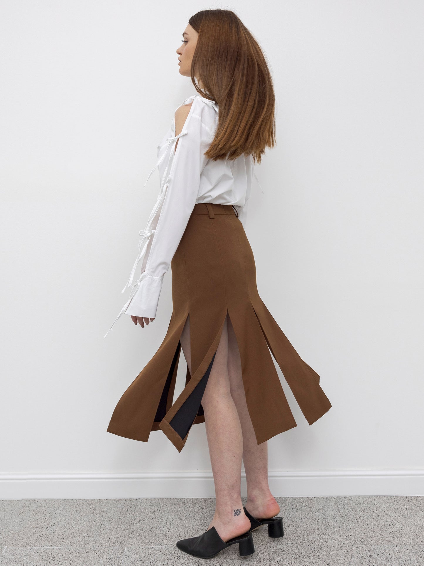 COPPER SLITS SKIRT