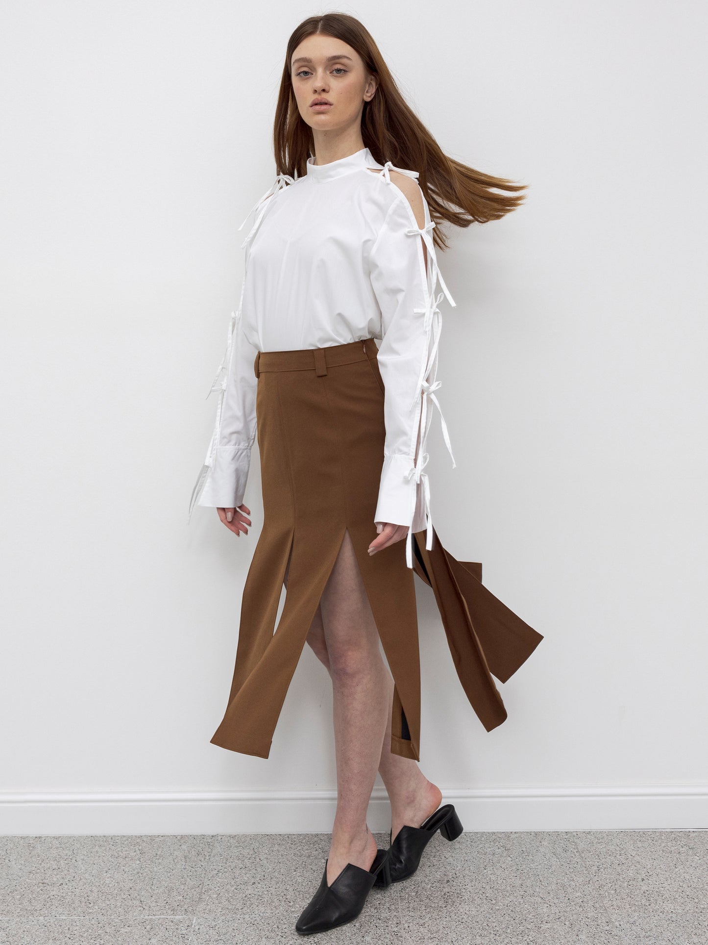 COPPER SLITS SKIRT