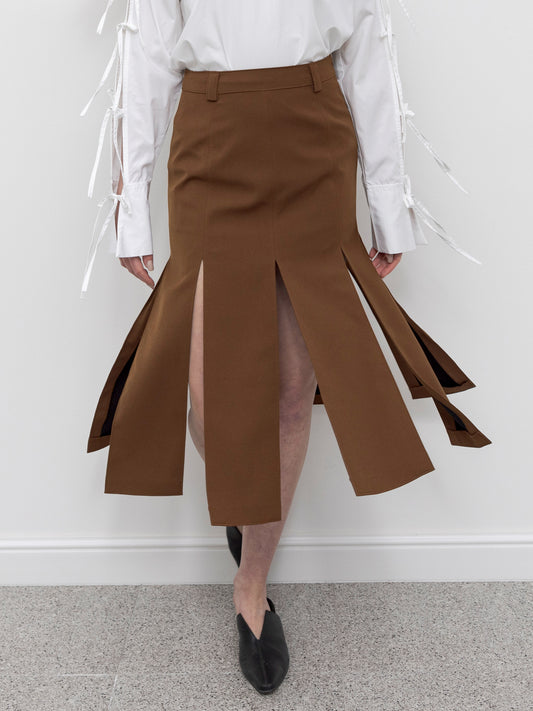 COPPER SLITS SKIRT