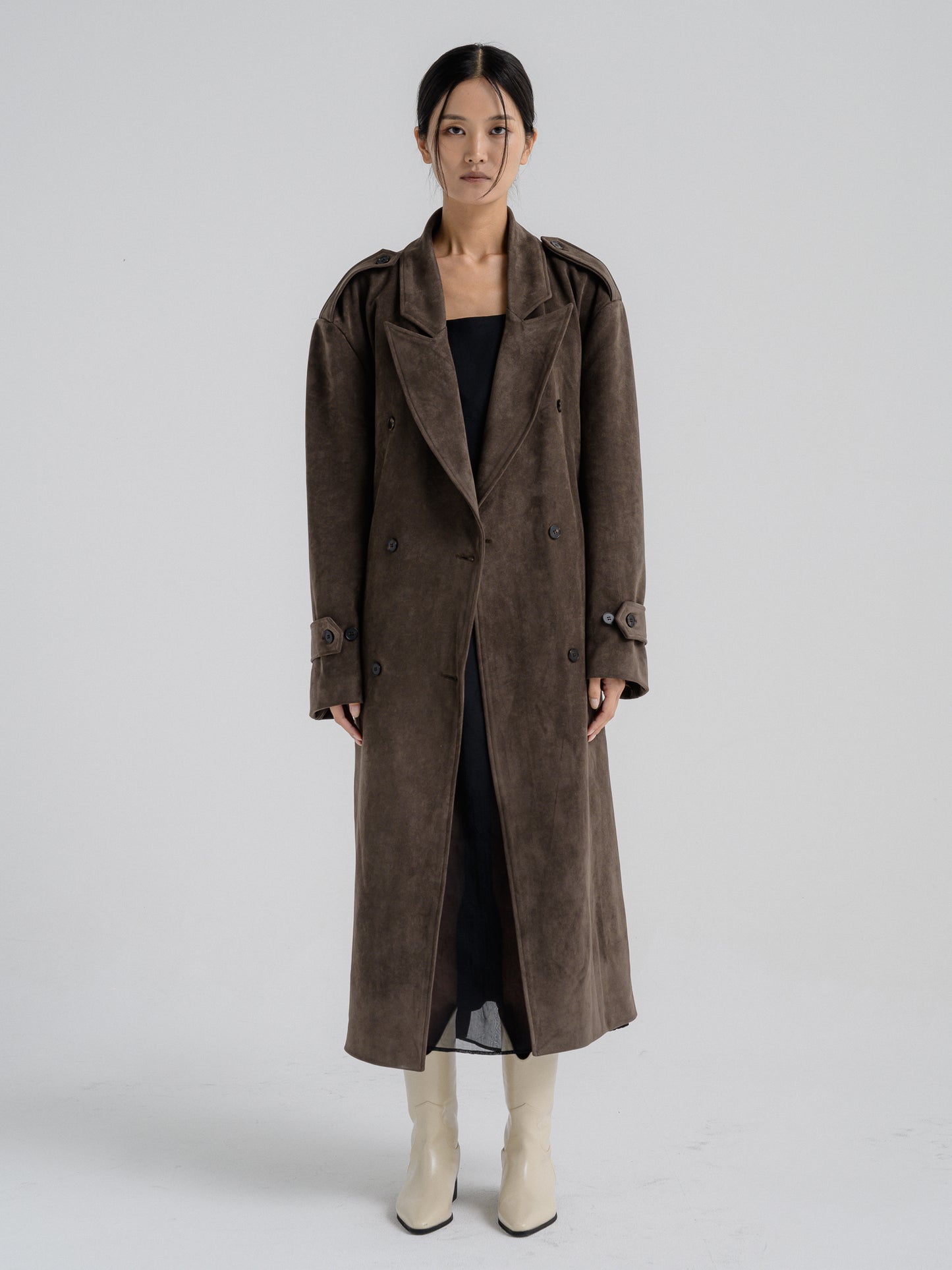 SUEDE TRENCH COAT