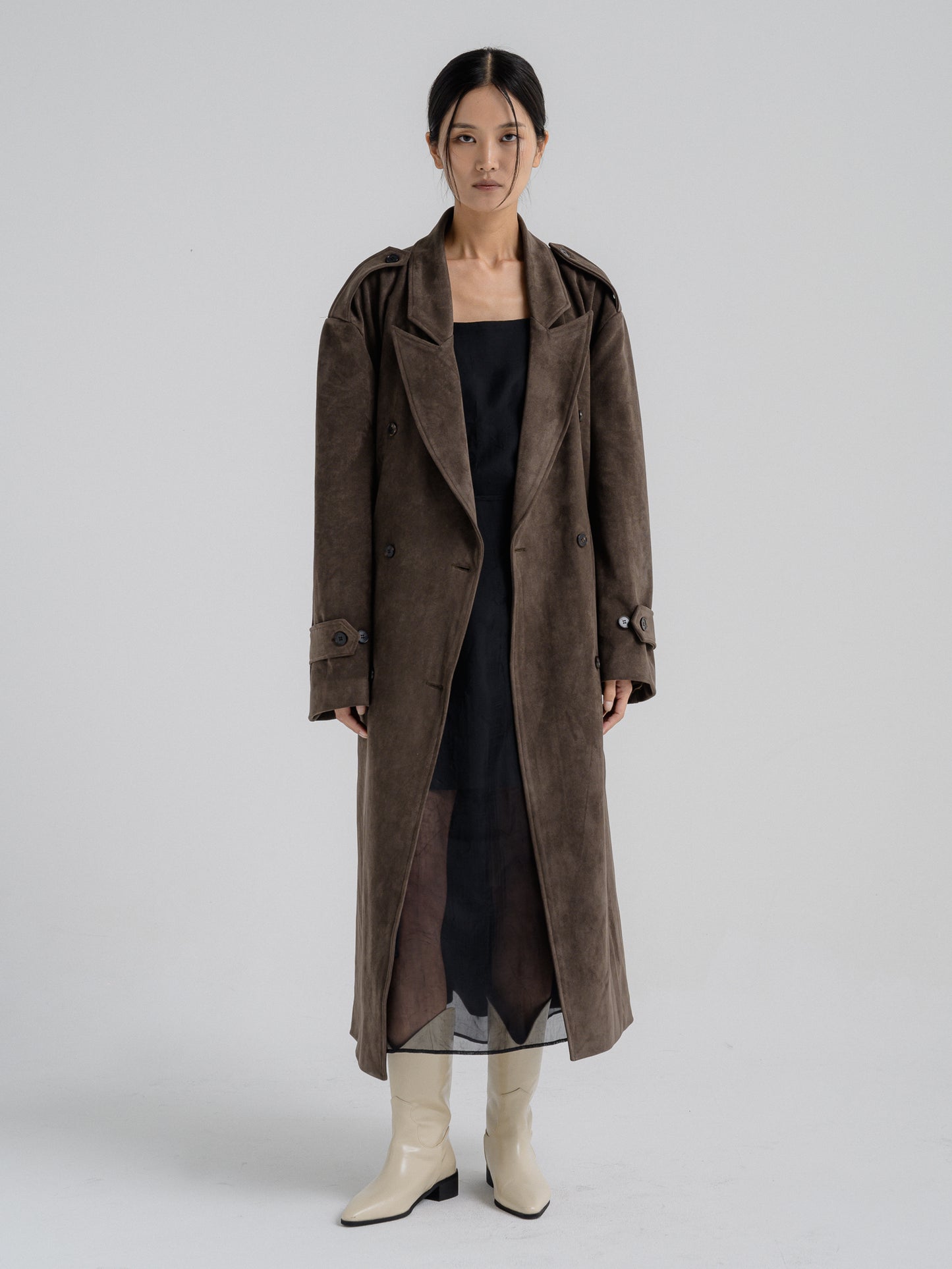 SUEDE TRENCH COAT