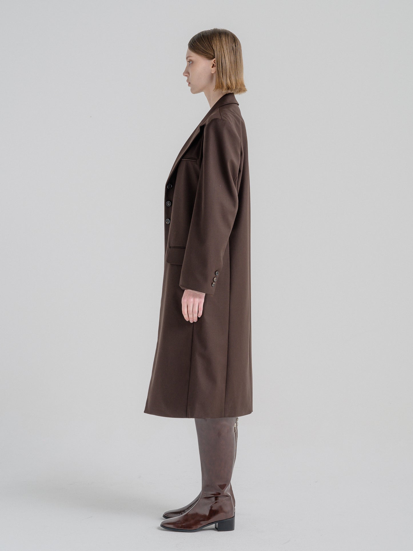 AUDRY BROWN LONG BLAZER