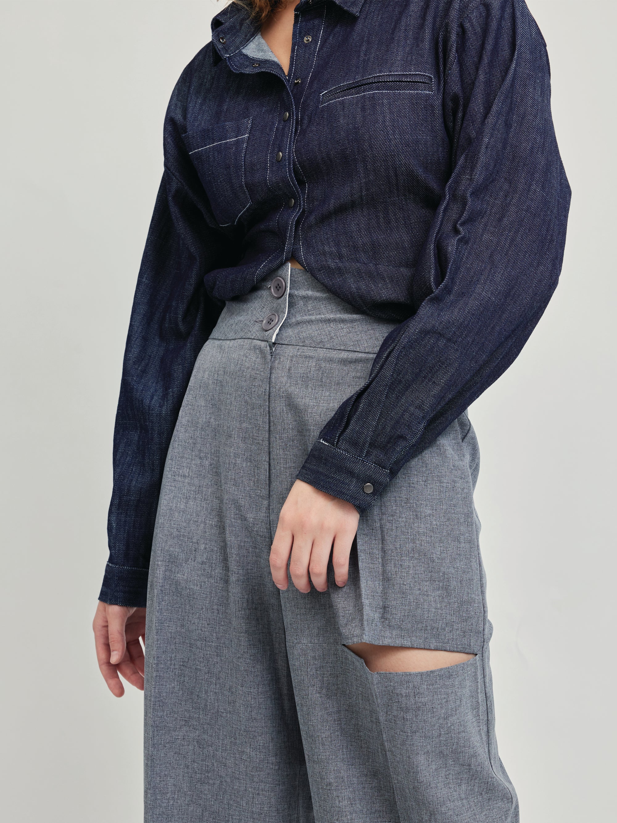 CUTOUT SUIT PANTS