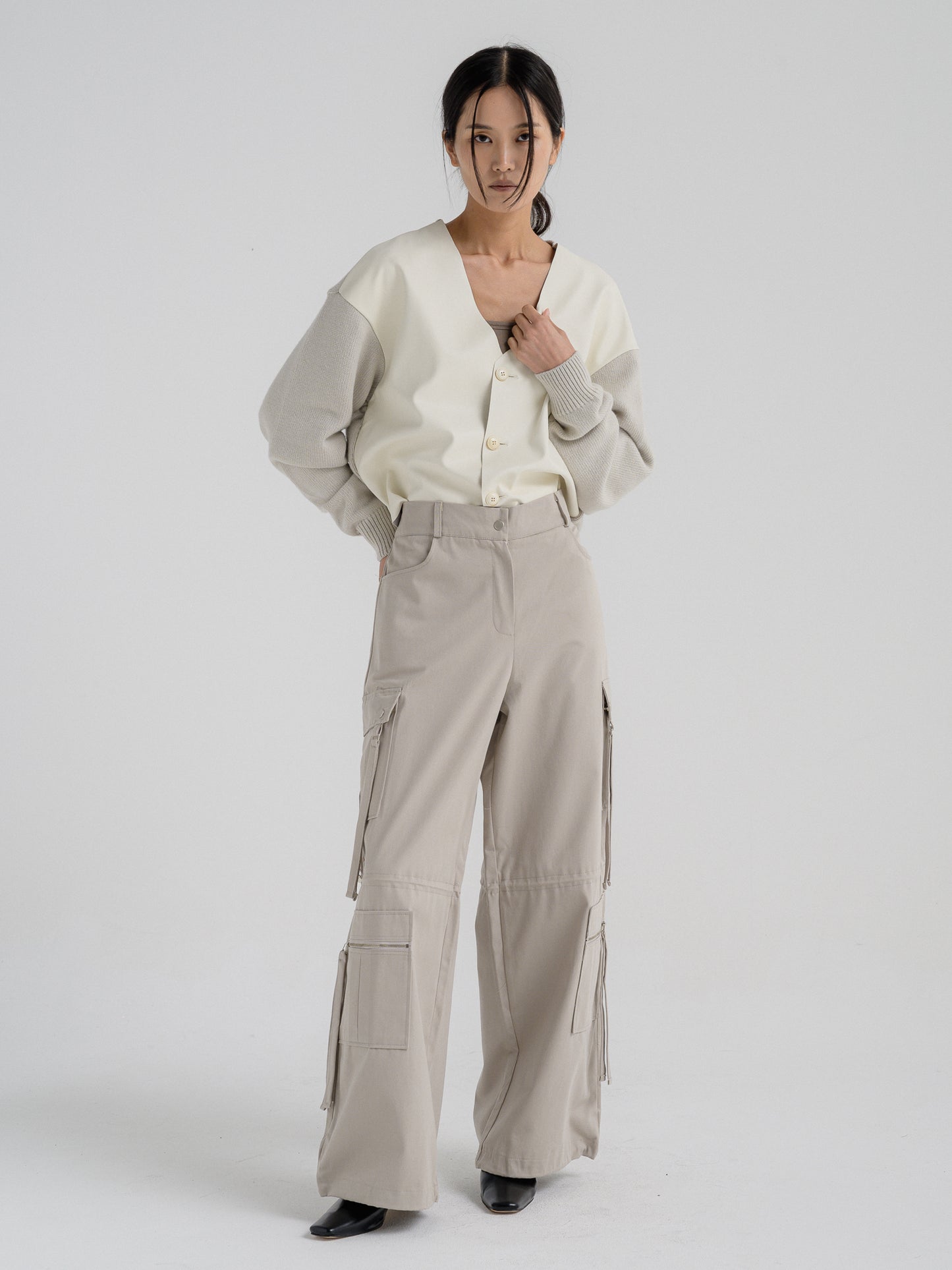 IVORY CARGO PANTS