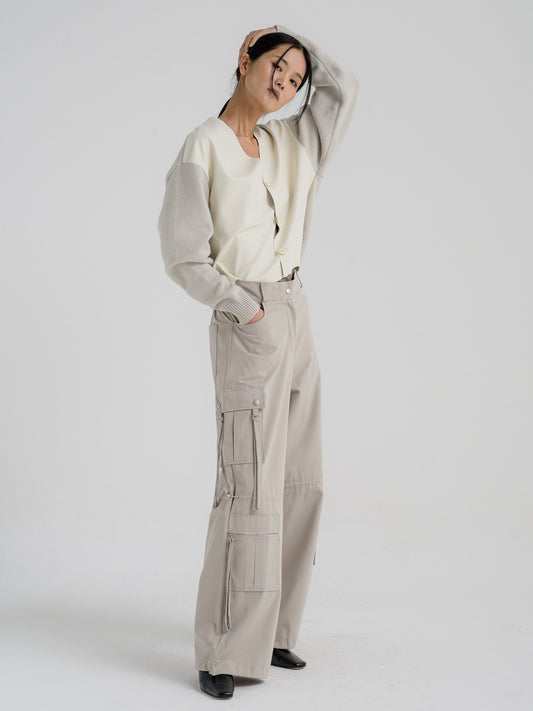 IVORY CARGO PANTS