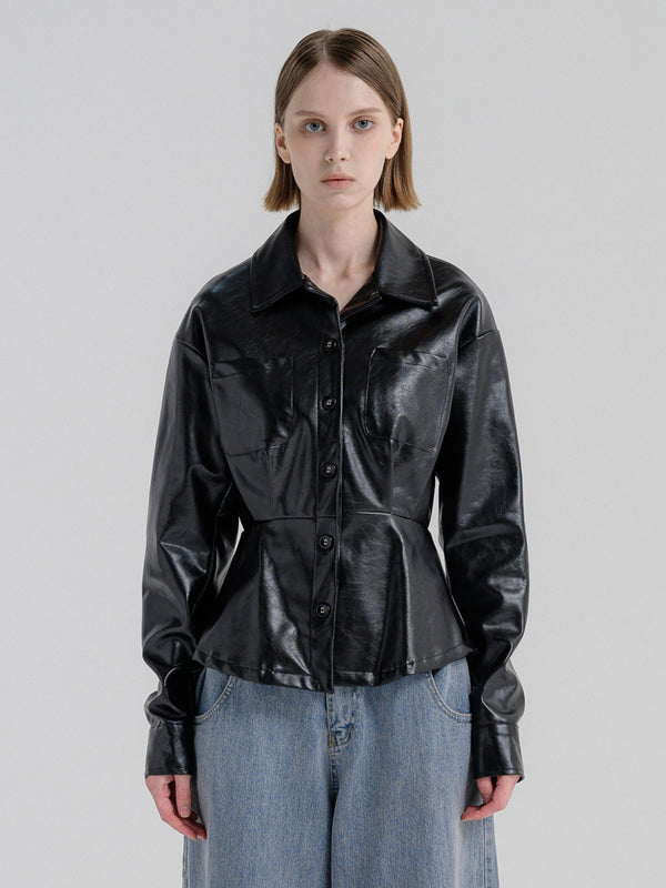 LIVIA LEATHER SHIRT