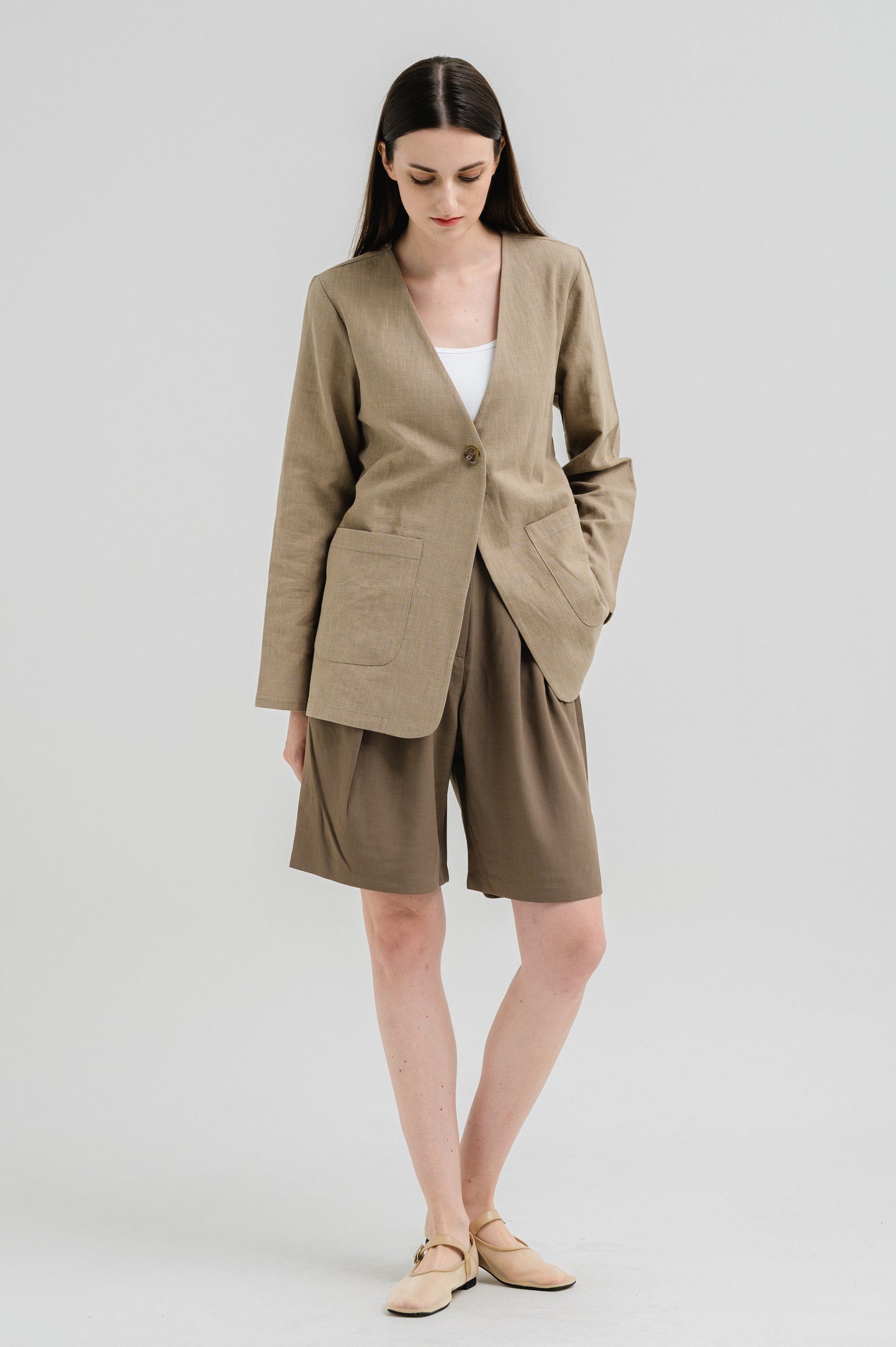 SAND LINEN BLAZER